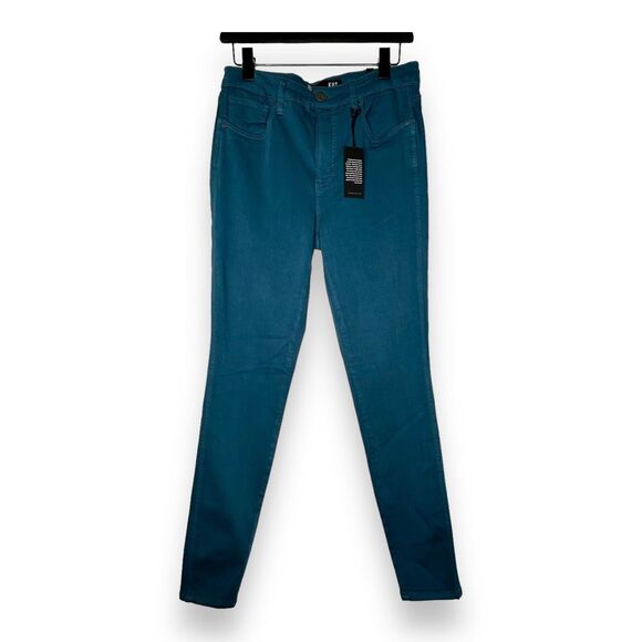 New KUT FROM THE KLOTH High Rise Mia Toothpick Skinny Jeans 8 Ocean Blue Jeans - Picture 1 of 16